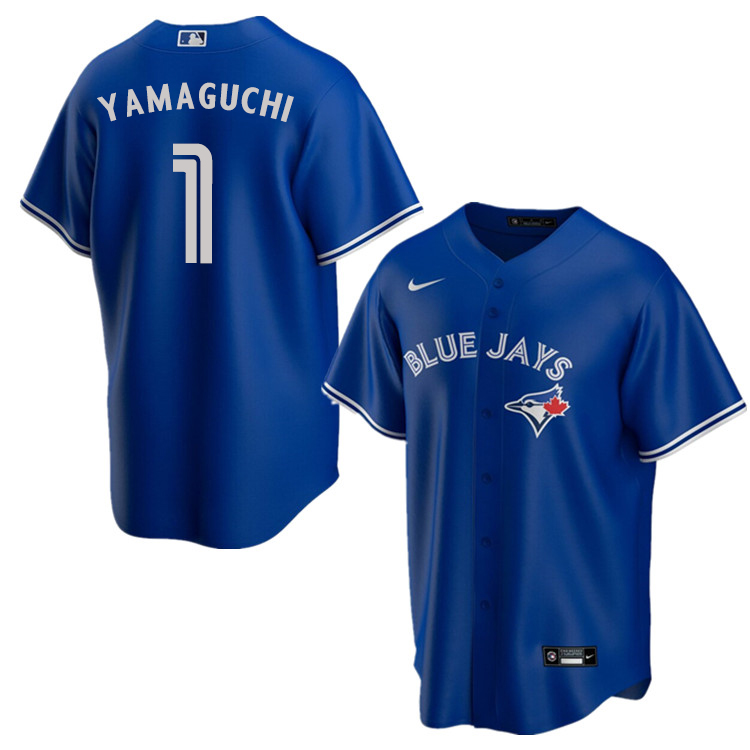 Nike Men #1 Shun Yamaguchi Toronto Blue Jays Baseball Jerseys Sale-Blue